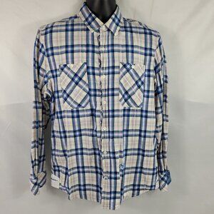 John Lennon Collection Retro Long Sleeve Button-Up Dress Shirt size Mens Large